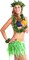 4 in 1 Green Hawaiian Party Garland Artificial Leaves Headband Lifelike Leaves Necklace Loop Bracelet
